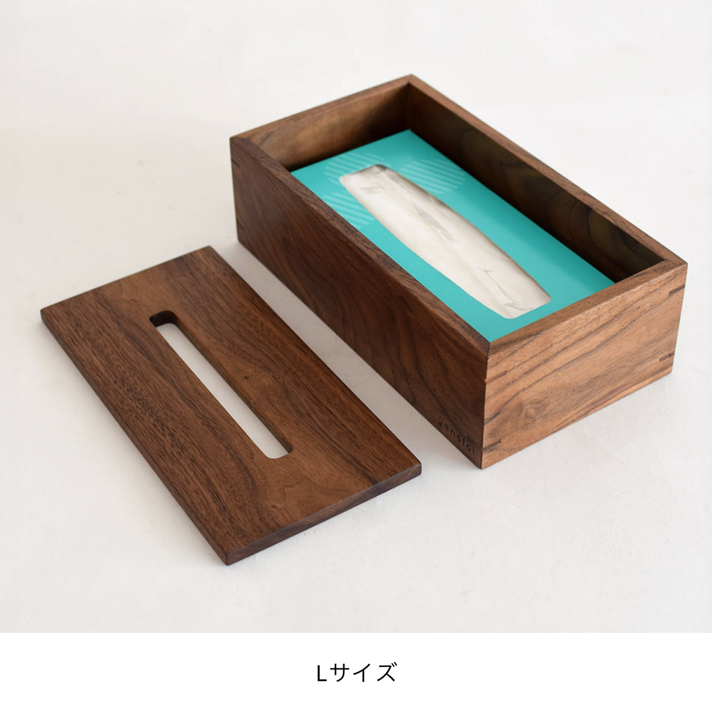 Tissue case/walnut