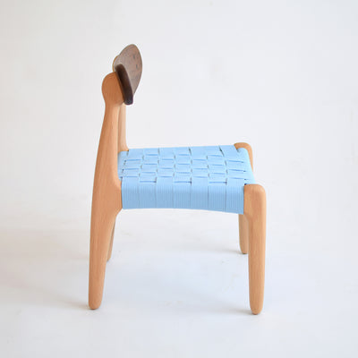 cucu kids chair/beech×walnut/acrylic tape